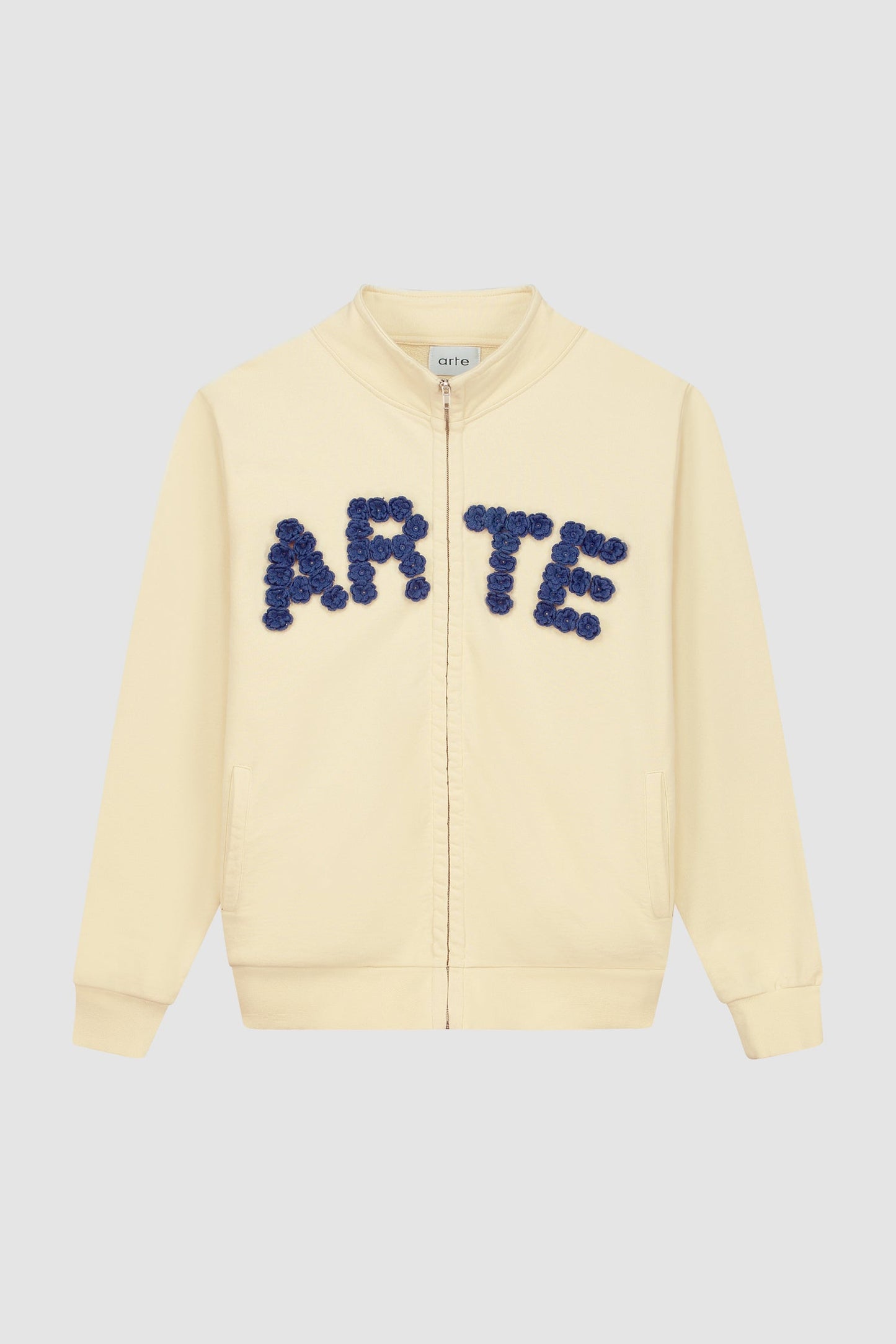 Veste à fleurs en crochet - Crème