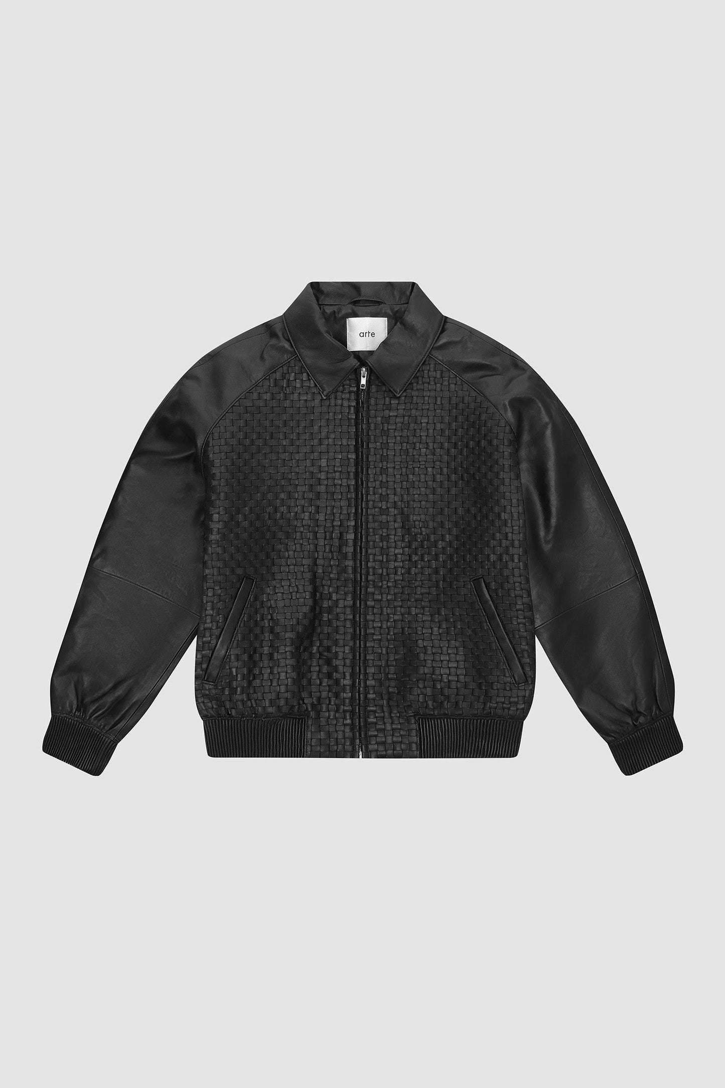 Veste en cuir Square - Noir