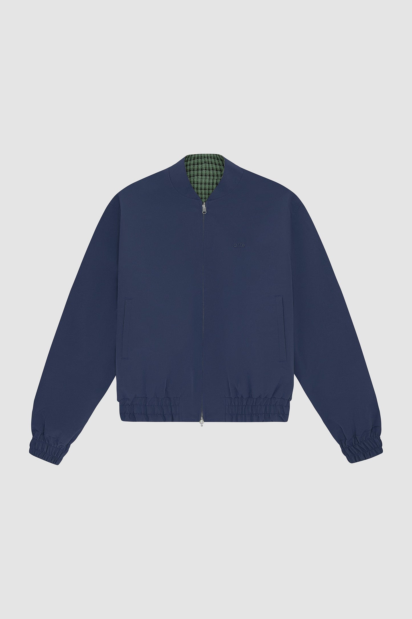 Veste réversible en nylon - marine/vert