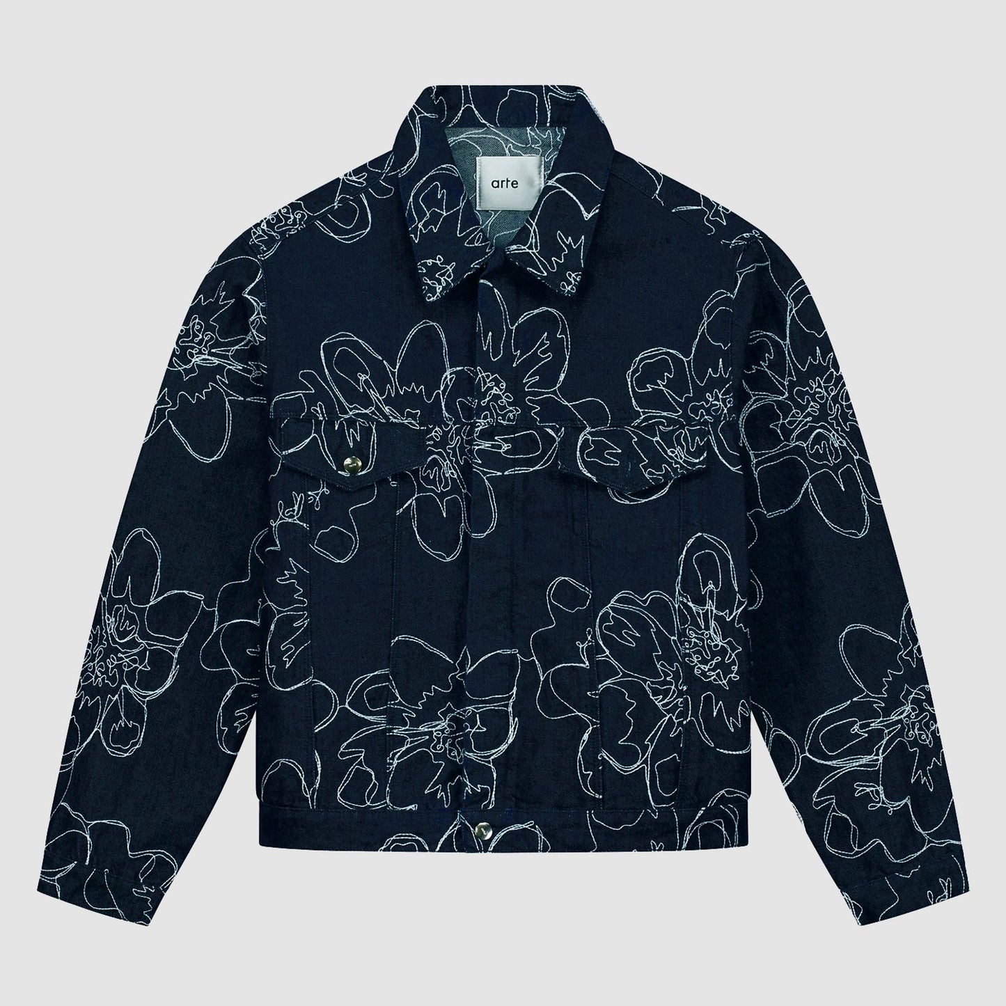 Veste brodée de fleurs