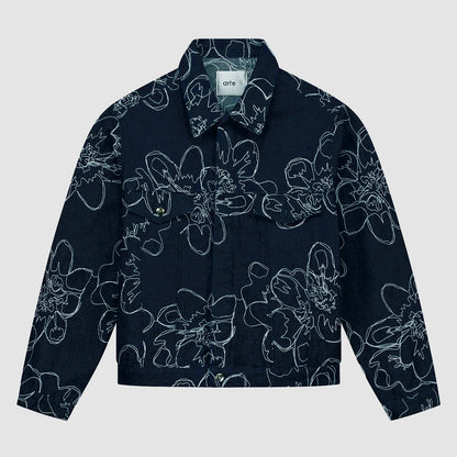 Veste brodée de fleurs