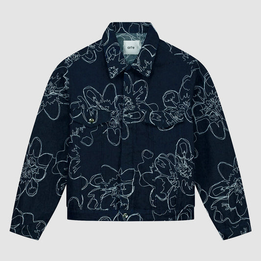 Veste brodée de fleurs