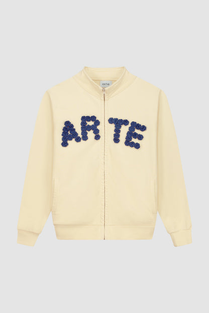 Veste à fleurs en crochet - Crème