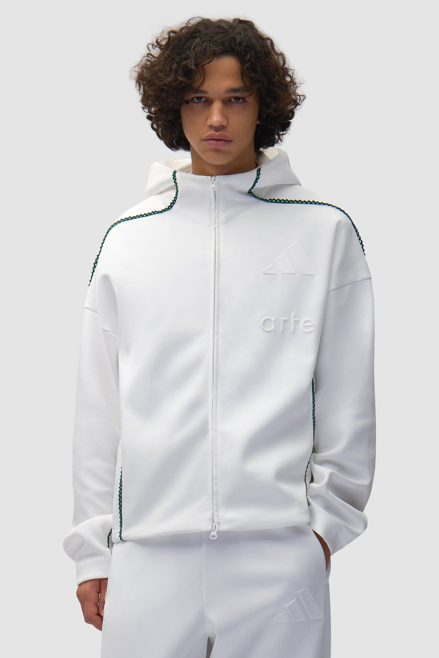 Arte for adidas Z.N.E. Jacket - White/Better Scarlet