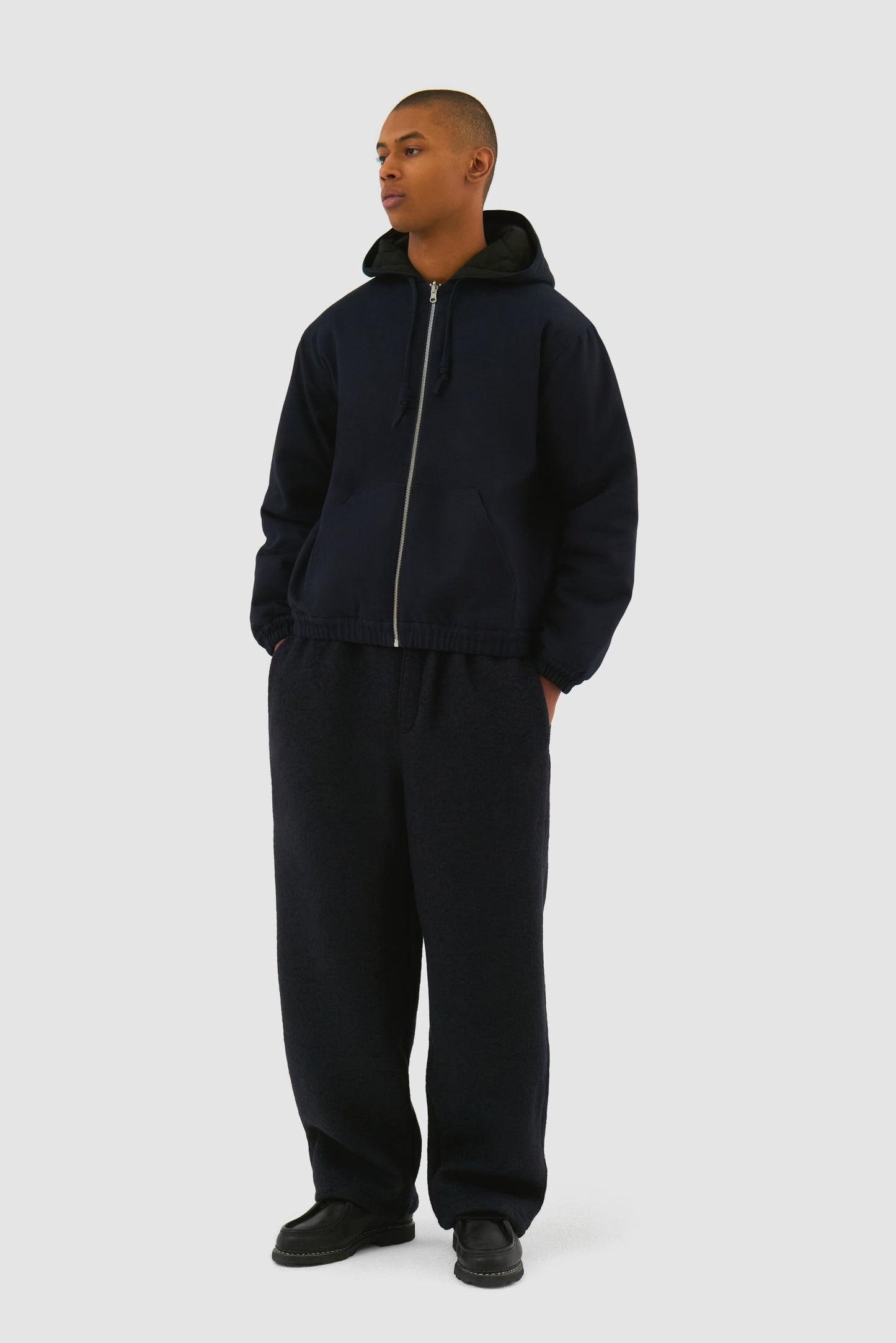 Veste à capuche réversible - Marine