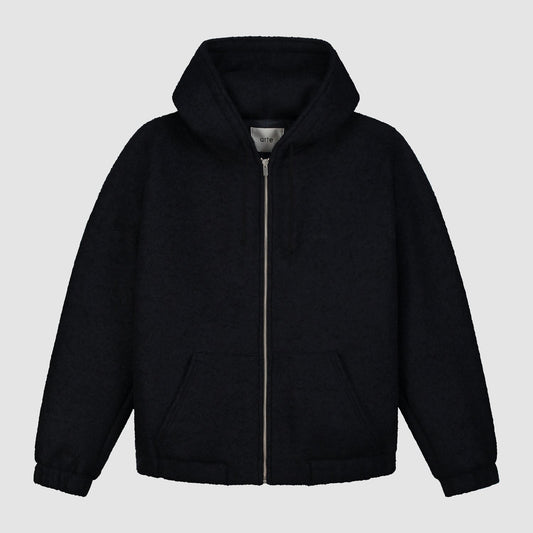 Veste à capuche en laine - Navy