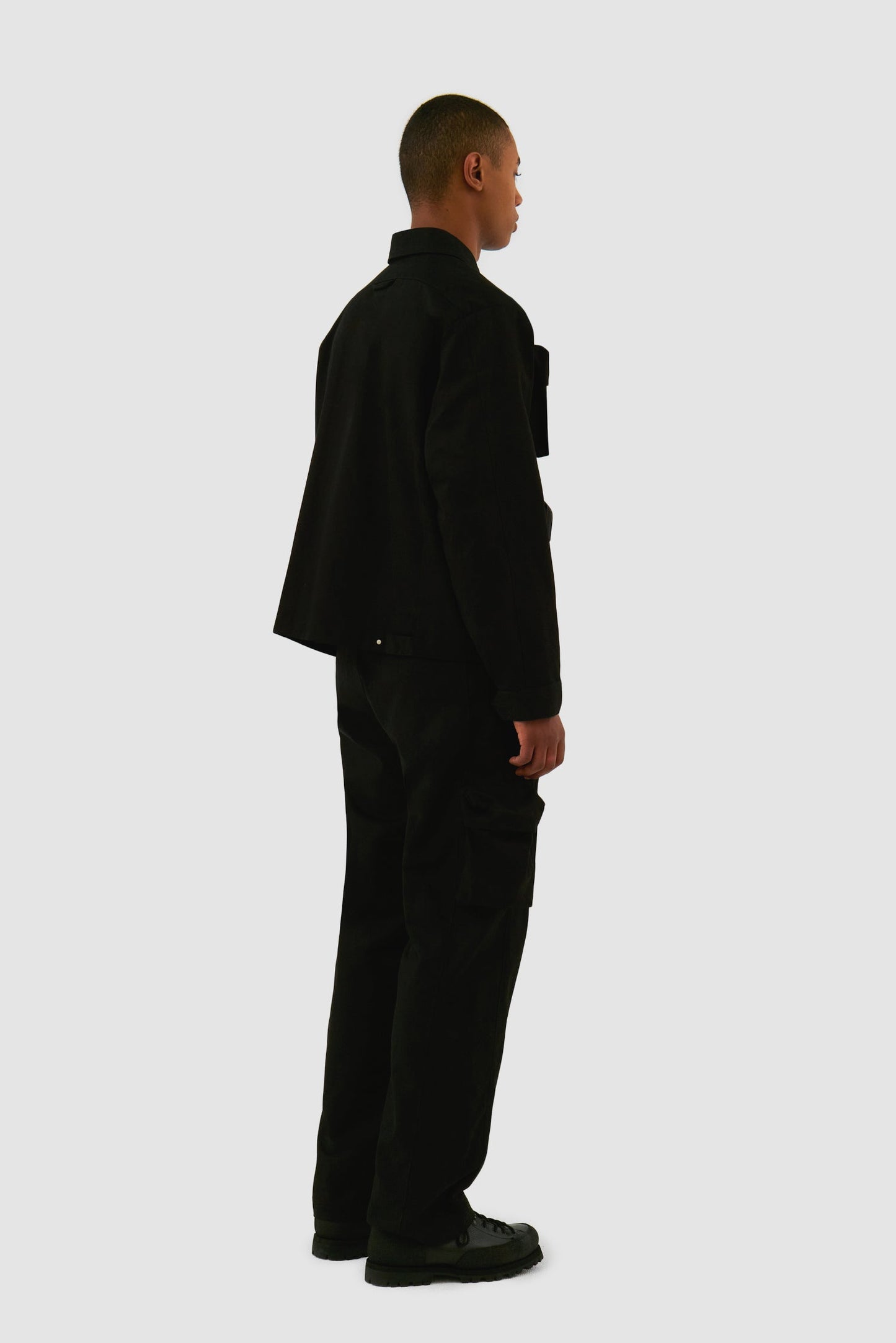 Veste en coton à poches 3D - Noir