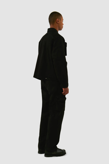 Veste en coton à poches 3D - Noir