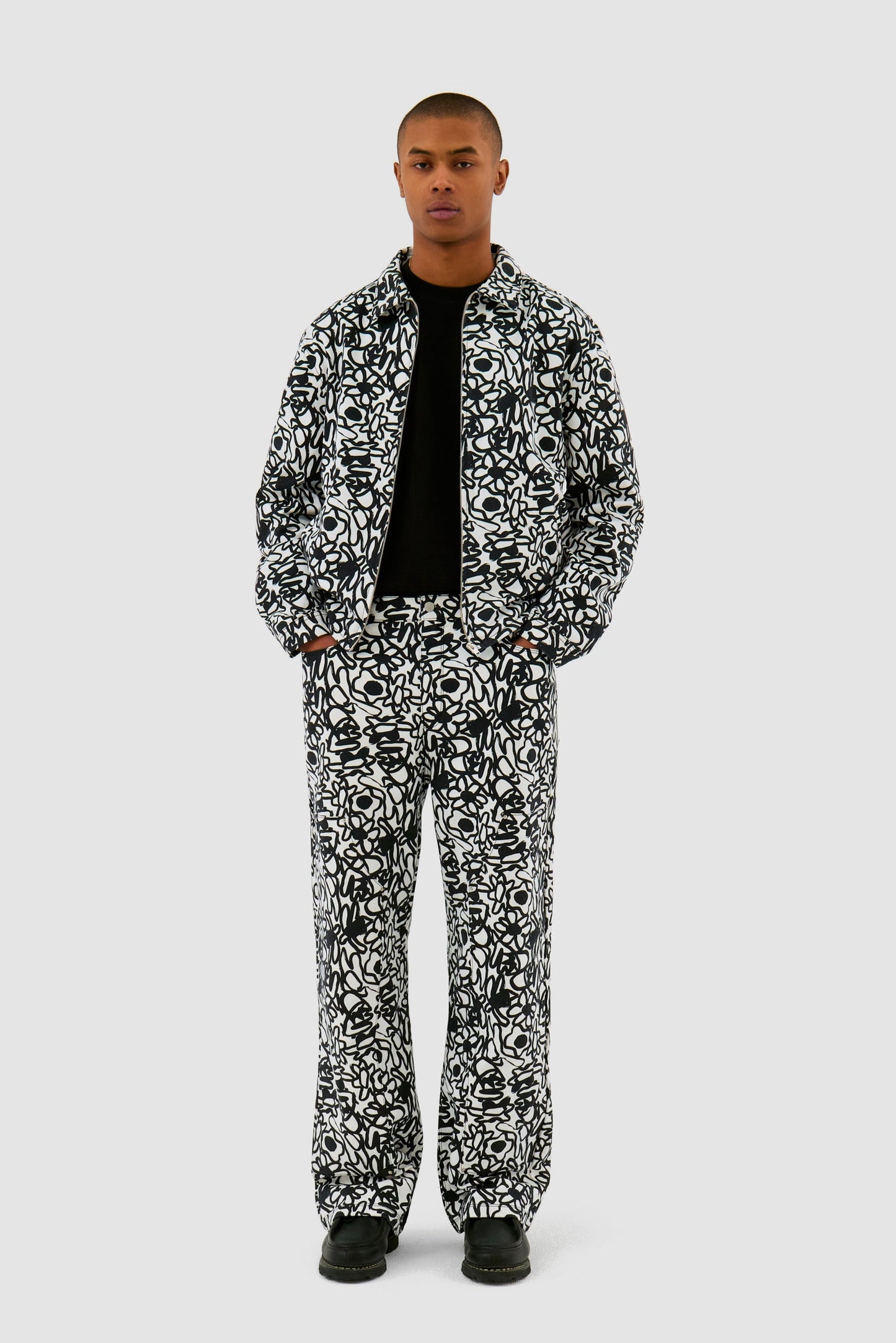 Veste Allover Flowers - Blanc