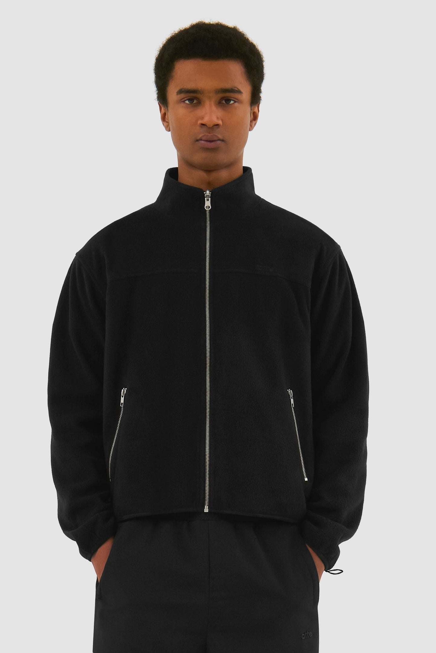 Veste technique en laine - Noir