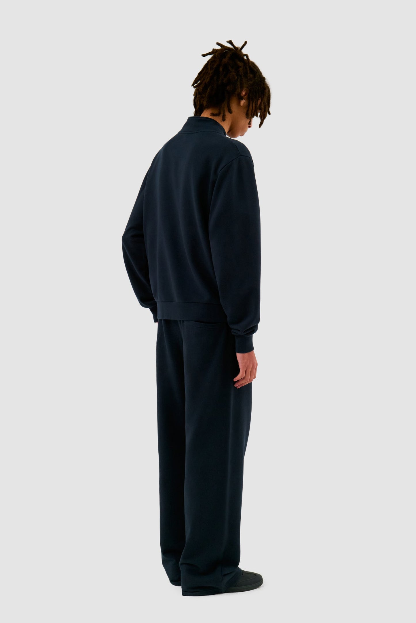 Veste à fleurs en crochet - Marine