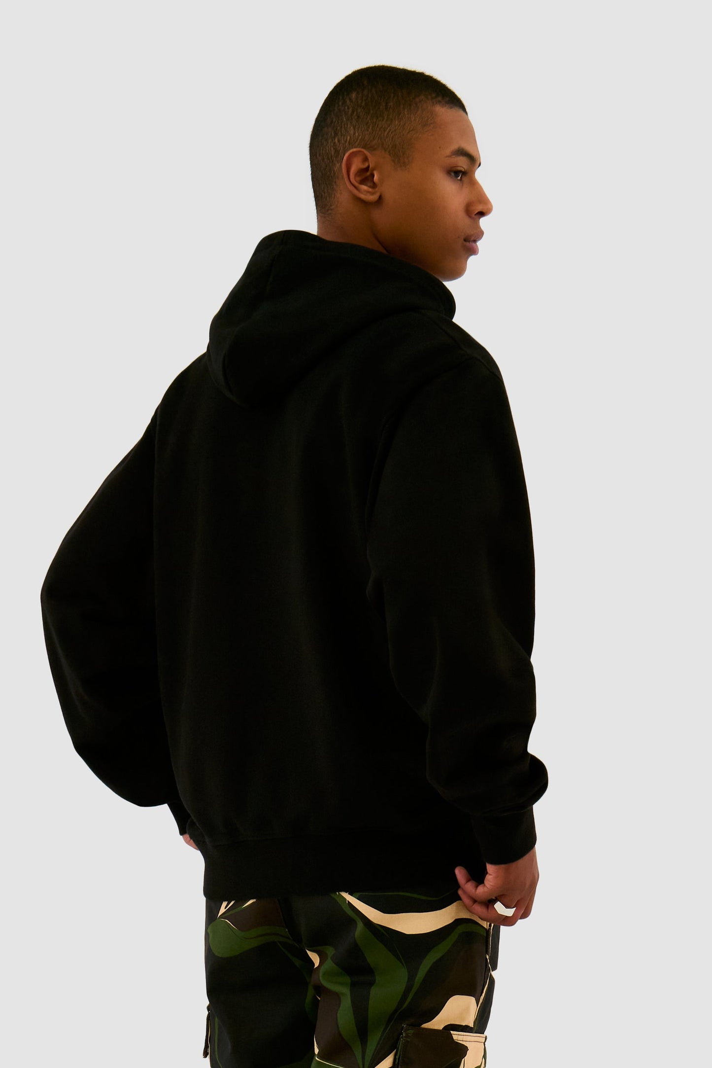 Sweat à capuche Heart Flower - Noir