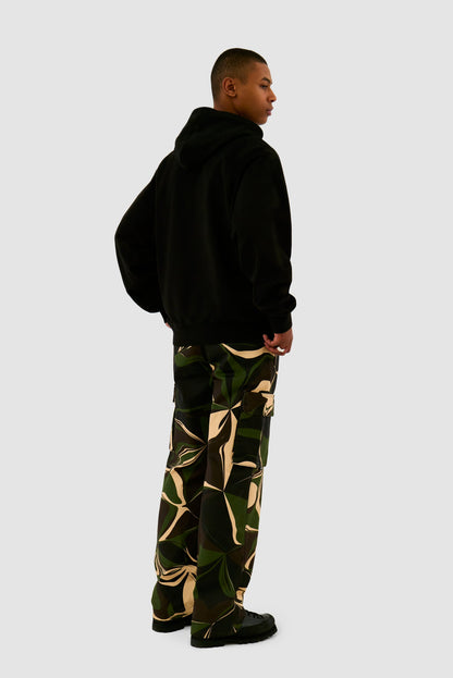 Sweat à capuche Heart Flower - Noir