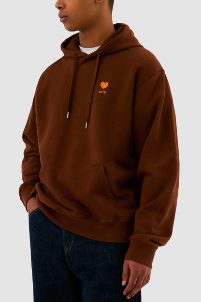 Sweat à capuche "Heart Flower" - Marron