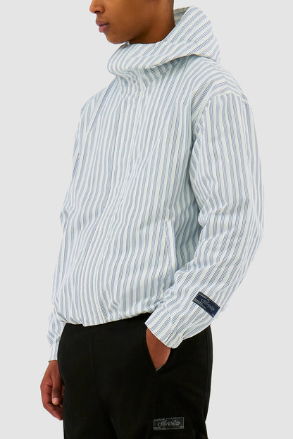 Veste technique rayée - Blanc/Bleu