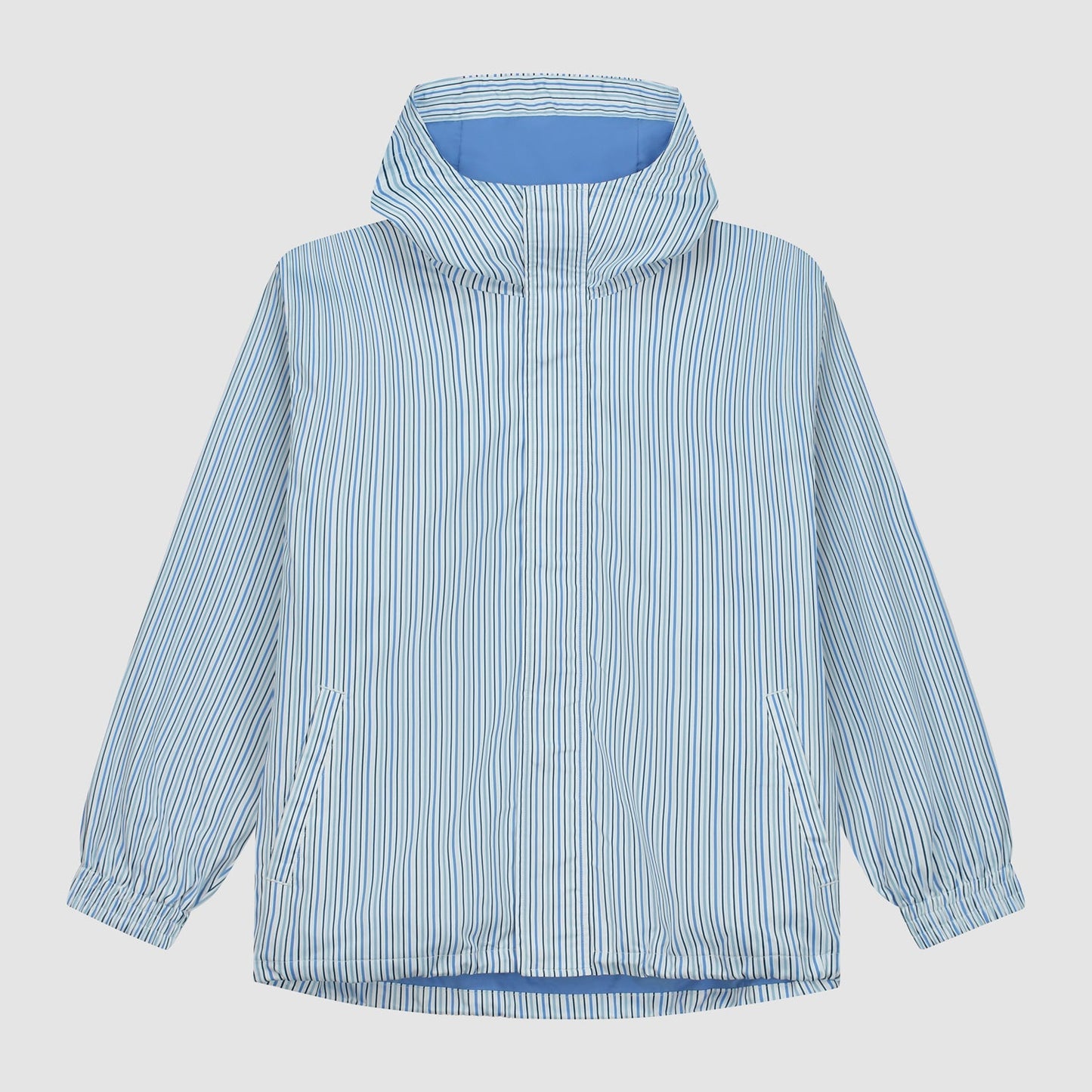 Veste technique rayée - Blanc/Bleu