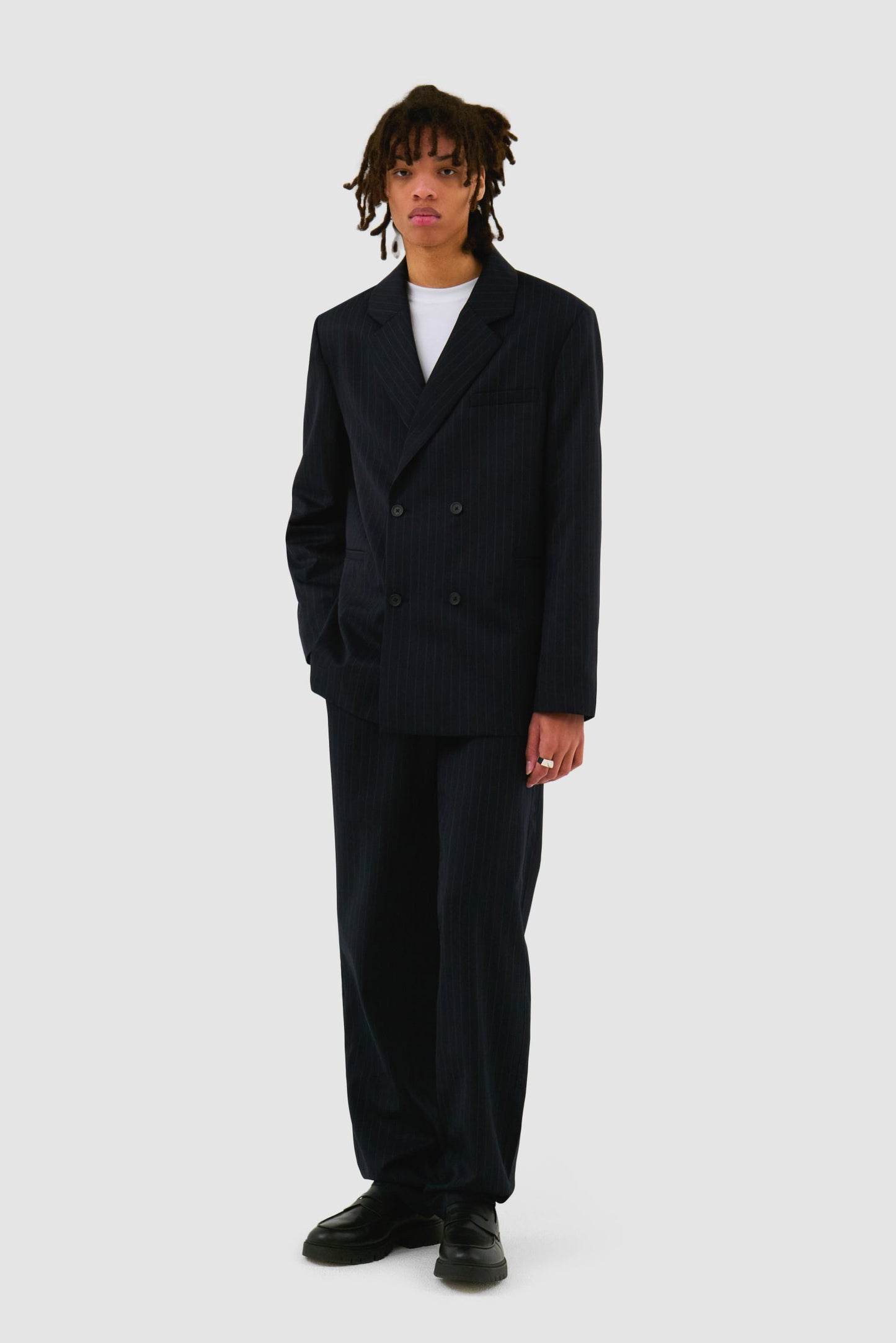 Blazer rayé - Marine