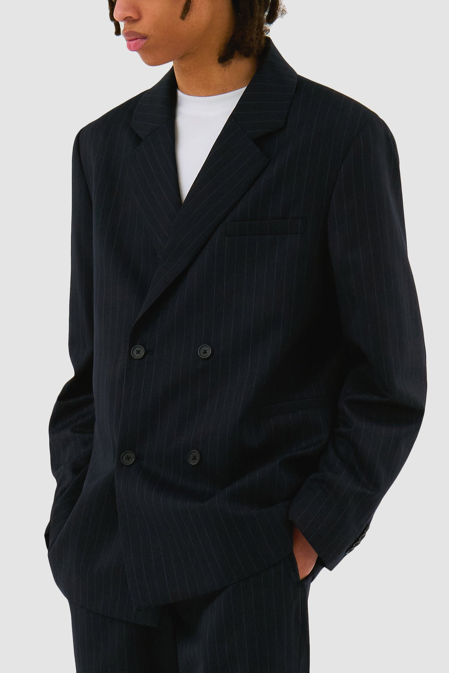 Blazer rayé - Marine