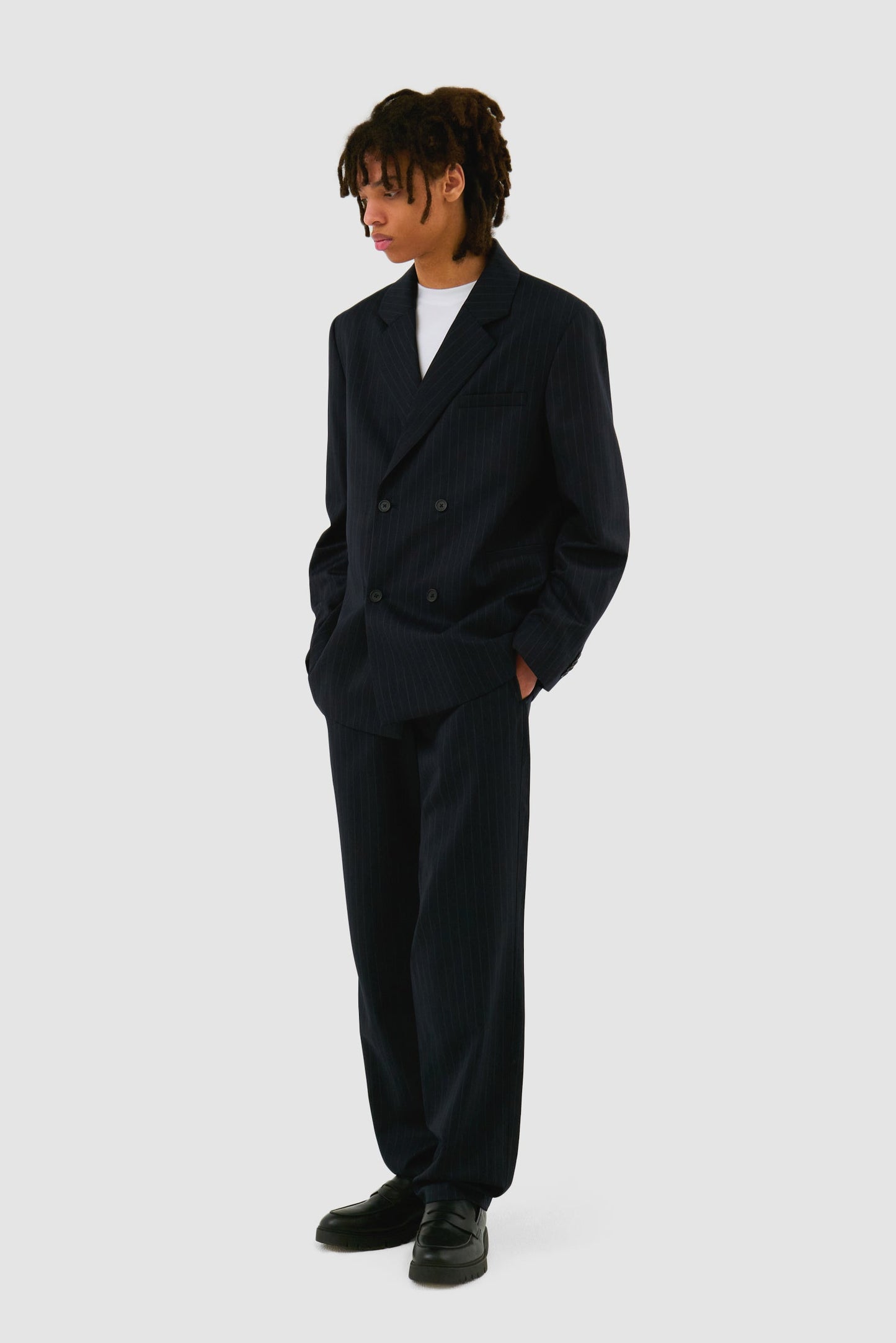 Blazer rayé - Marine