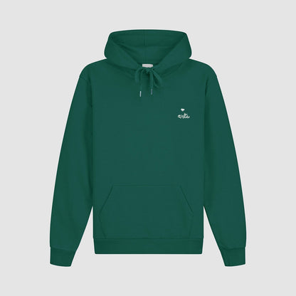 Sweat à capuche avec logo en forme de cœur - Vert