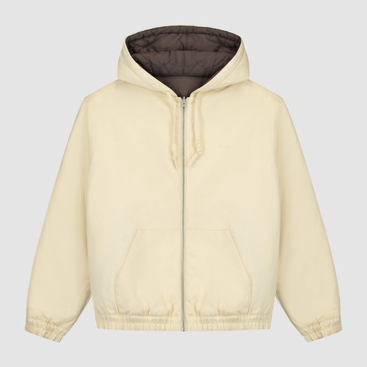 Veste à capuche réversible - Crème