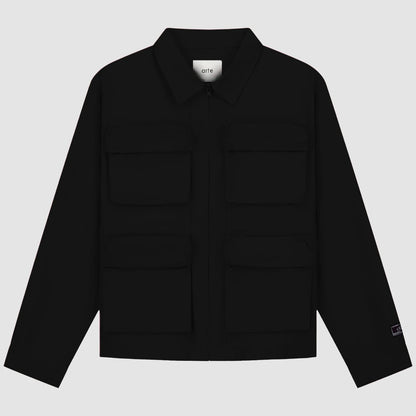 Veste en coton à poches 3D - Noir