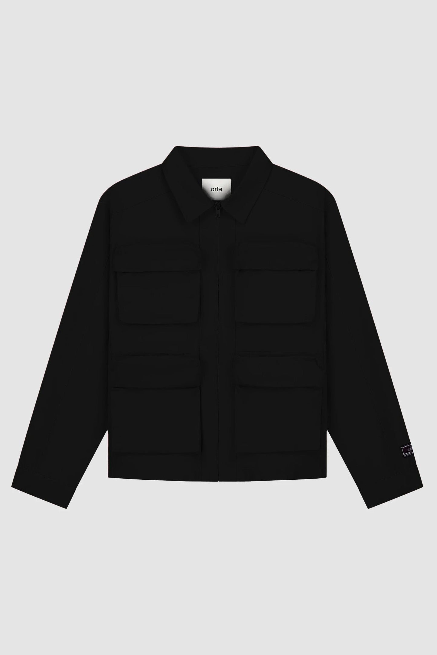 Veste en coton à poches 3D - Noir