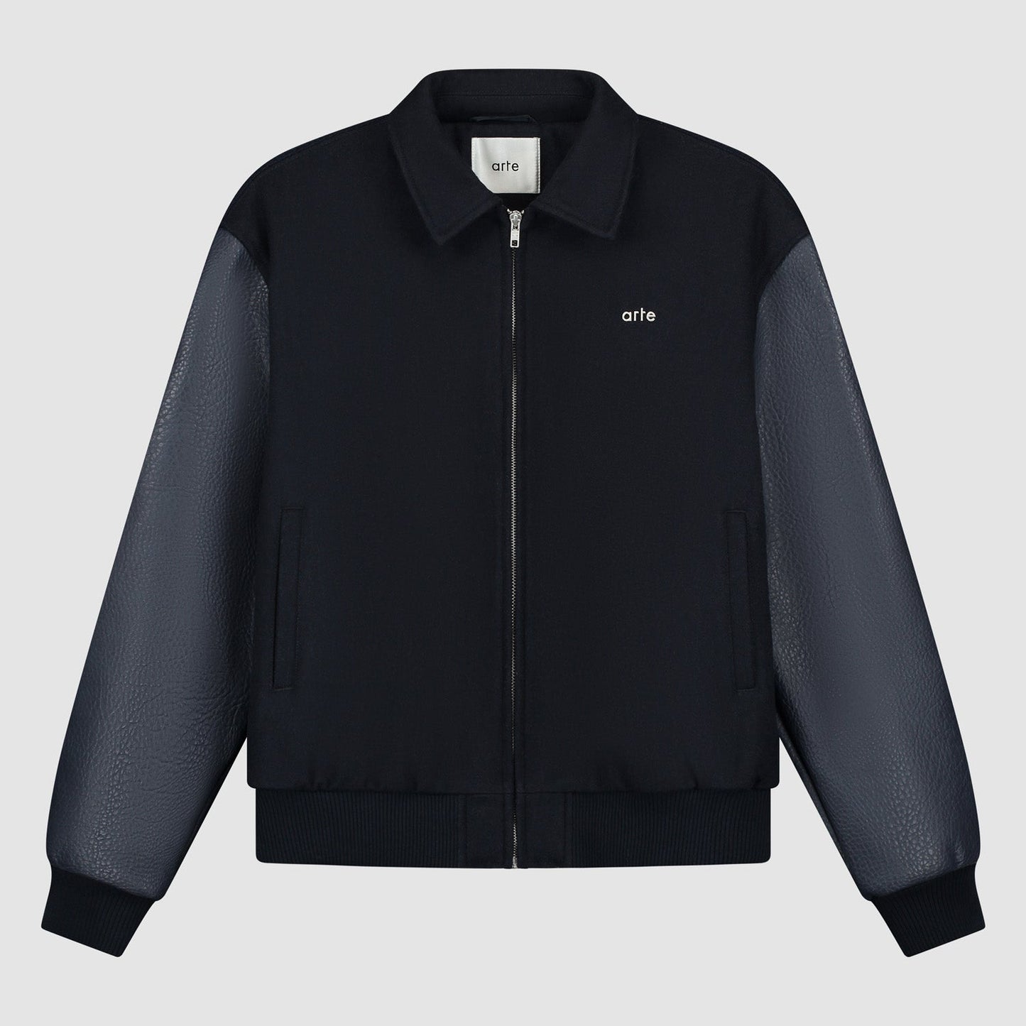 Blouson de survêtement à fleurs brodées - Marine