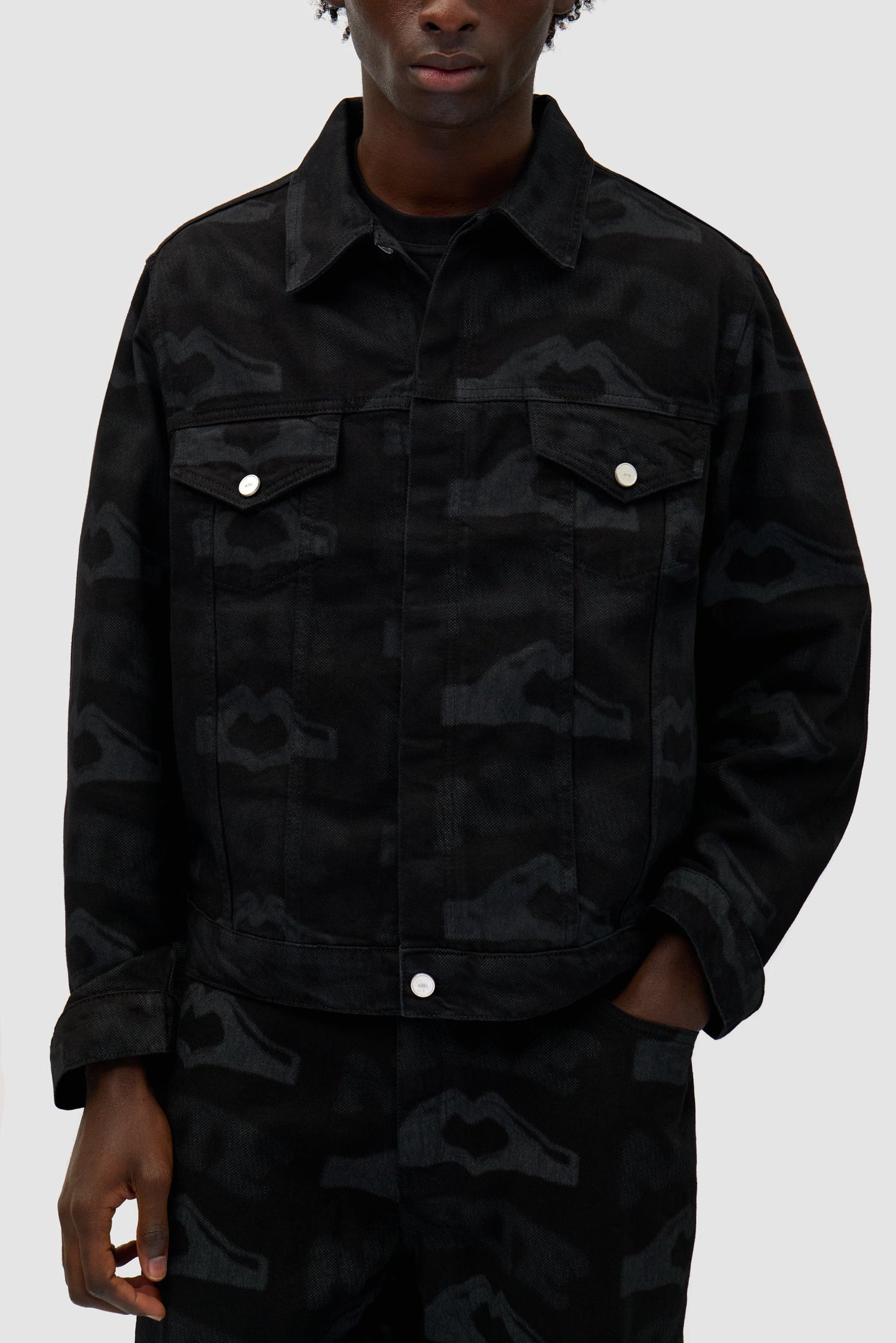 Veste imprimée Heart - Noir