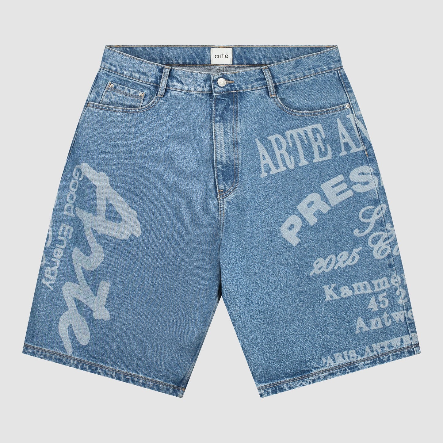 Arte - Short imprimé - Denim Bleach