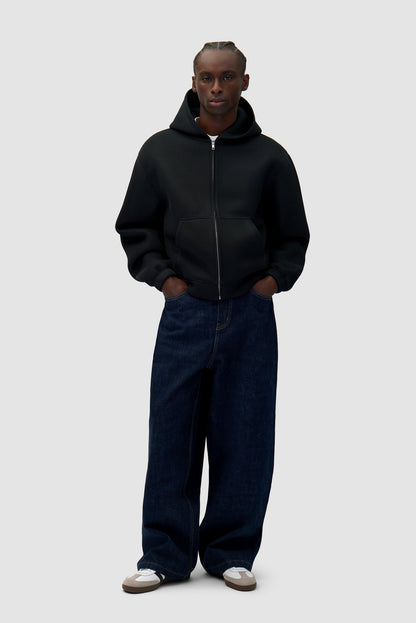 Veste à capuche en maille - Noir