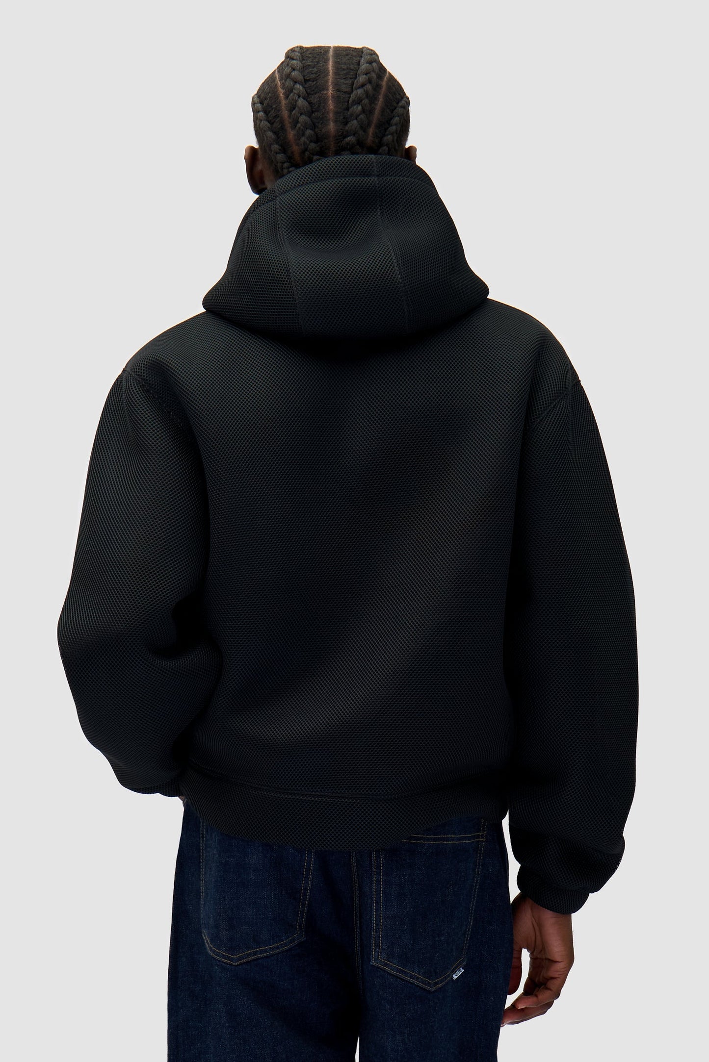 Veste à capuche en maille - Noir