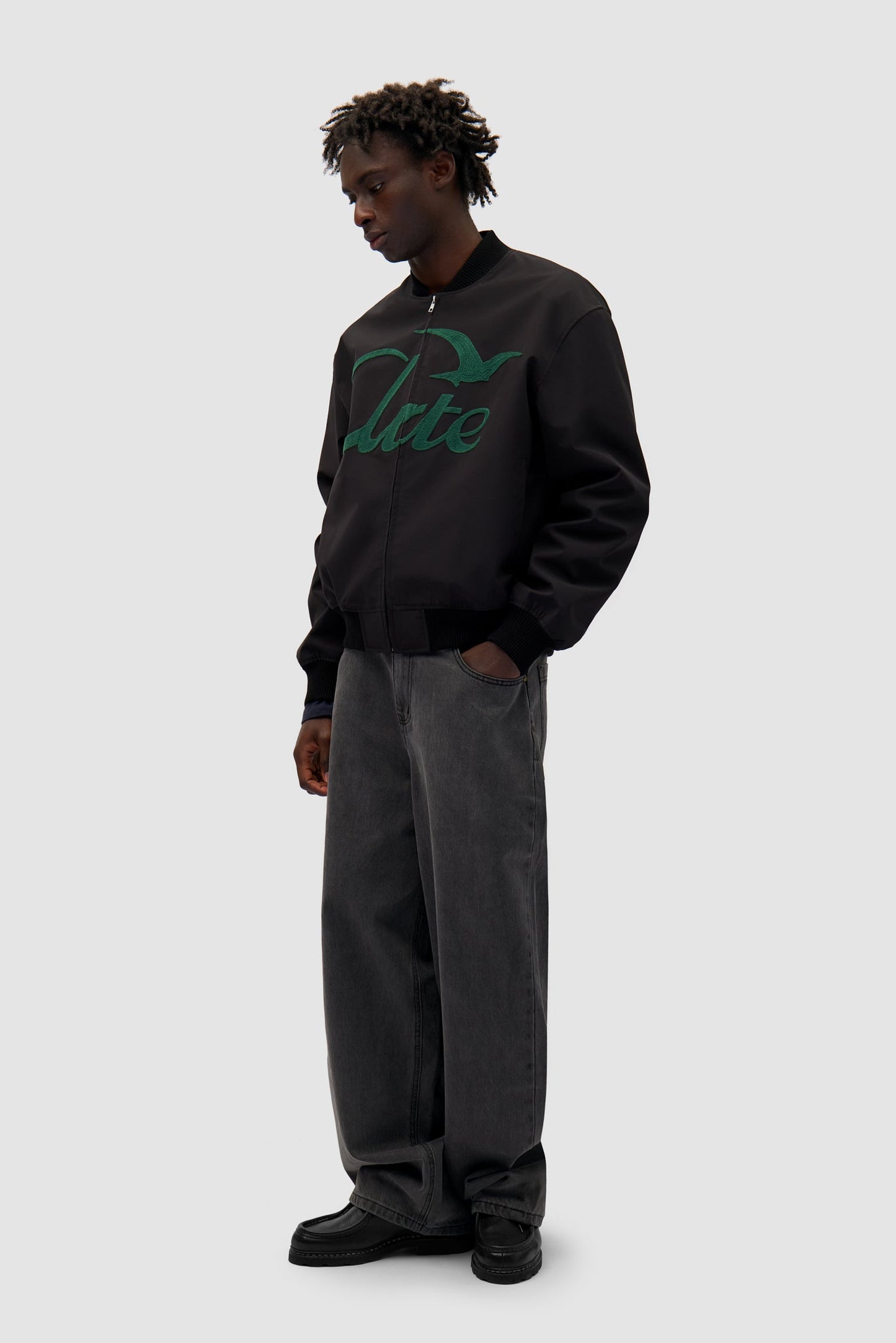 Logo Bird Bomber Jacket - Noir