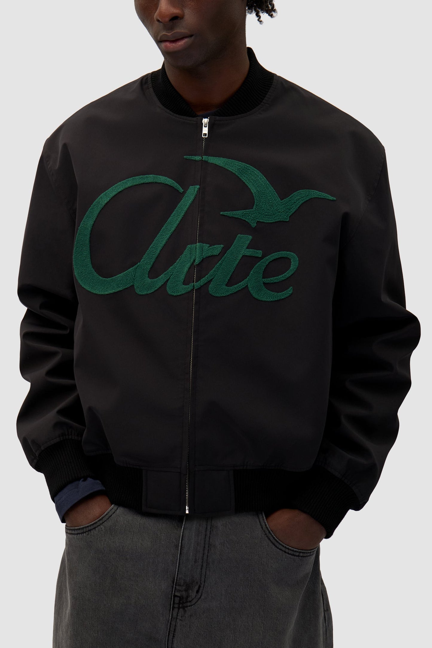 Logo Bird Bomber Jacket - Noir