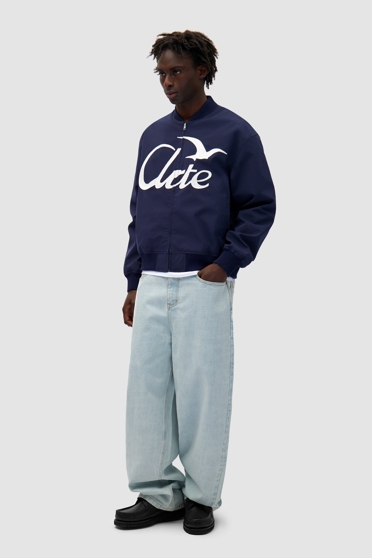 Veste bombardier Logo Bird - Marine