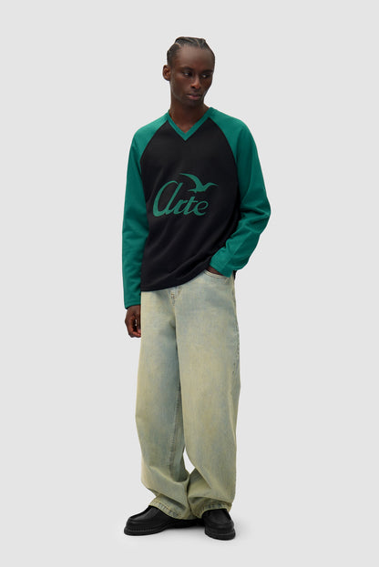 Manches longues avec Bird Logo - vert/noir