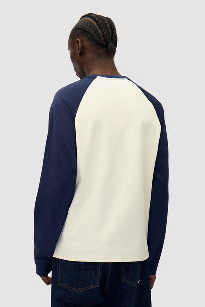 Manches longues avec Bird Logo - Marine/Crème