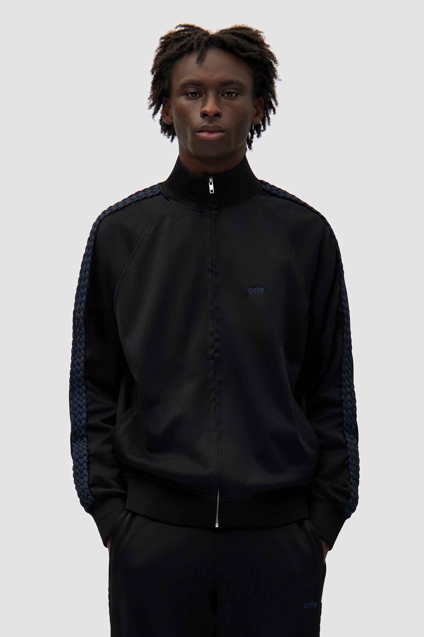 Veste à bandes tressées - Noir