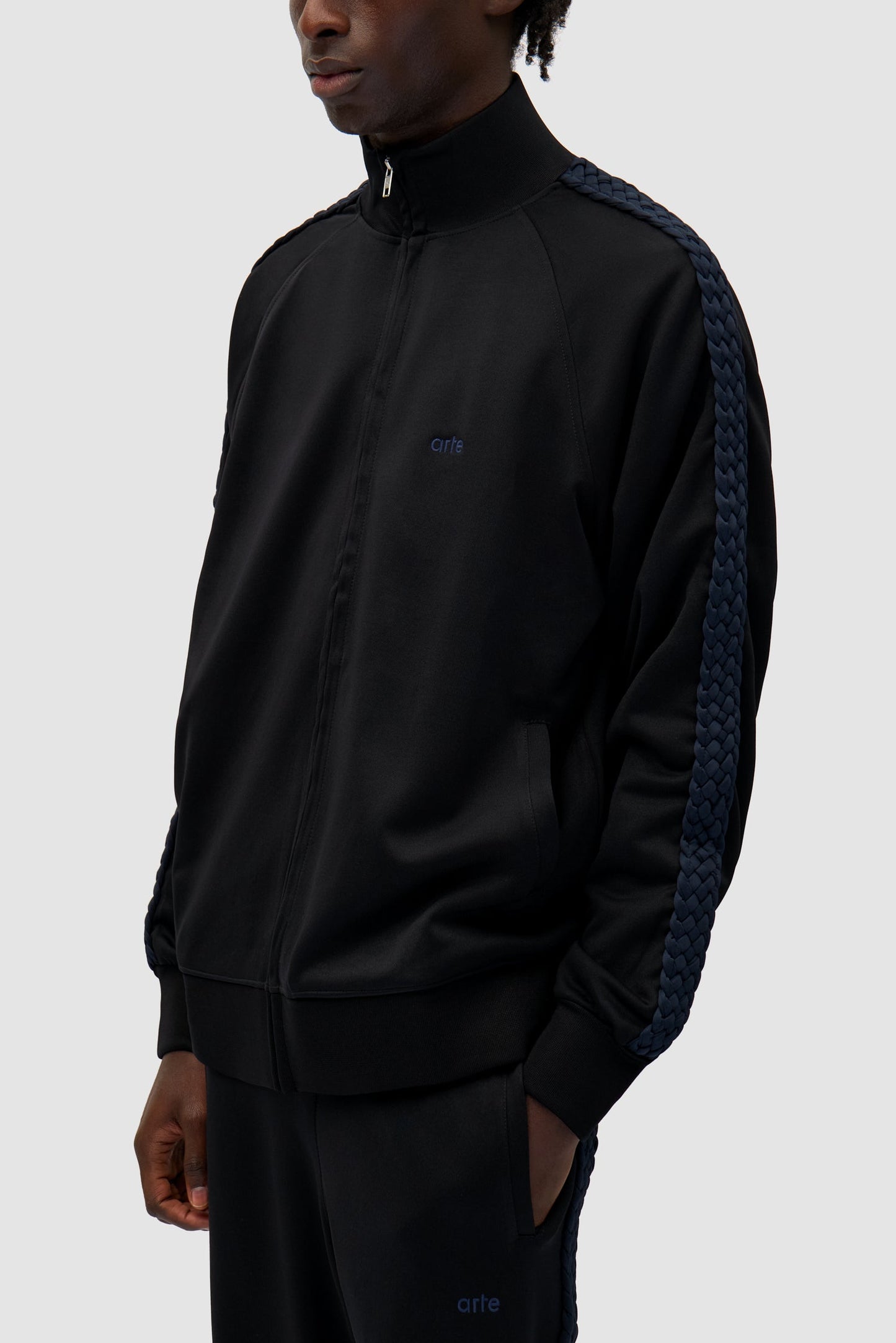 Veste à bandes tressées - Noir