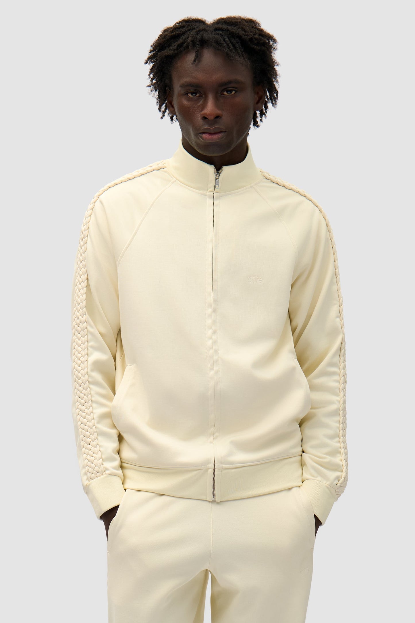 Veste à bandes tressées - Crème