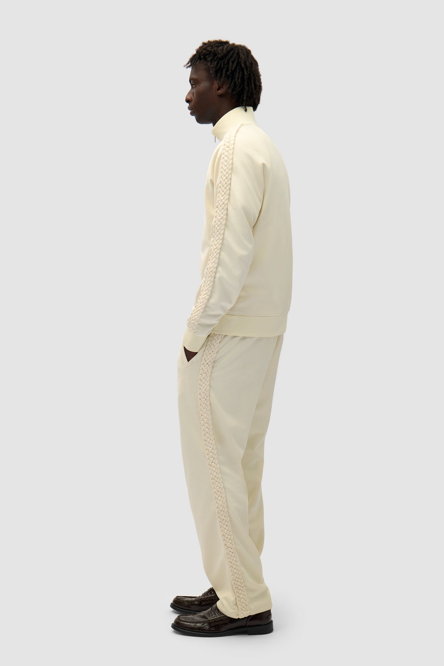 Veste à bandes tressées - Crème