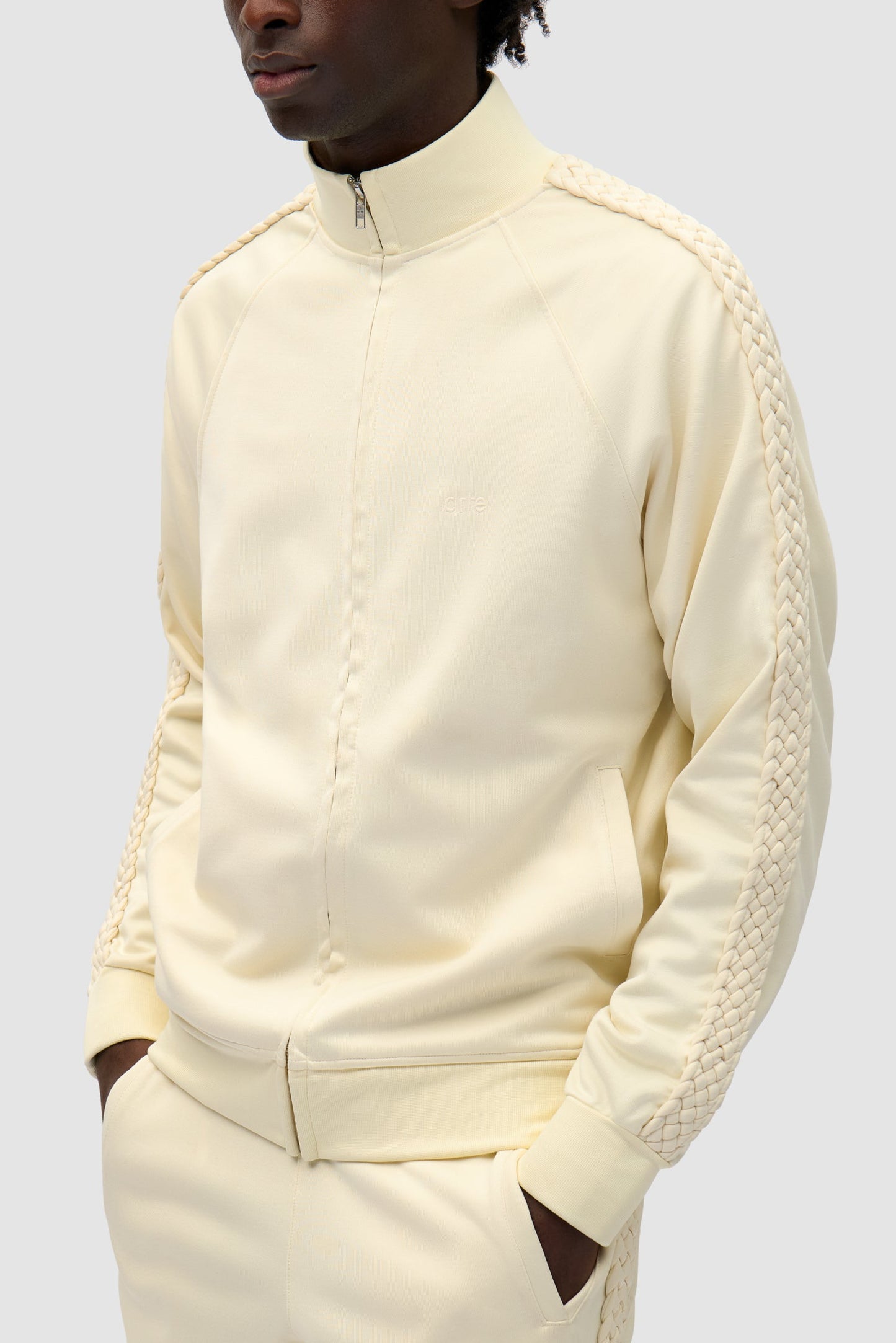 Veste à bandes tressées - Crème