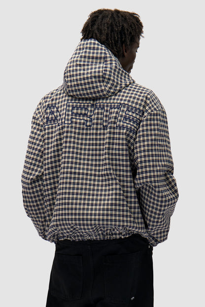Veste technique réversible à carreaux - Navy/Plaid