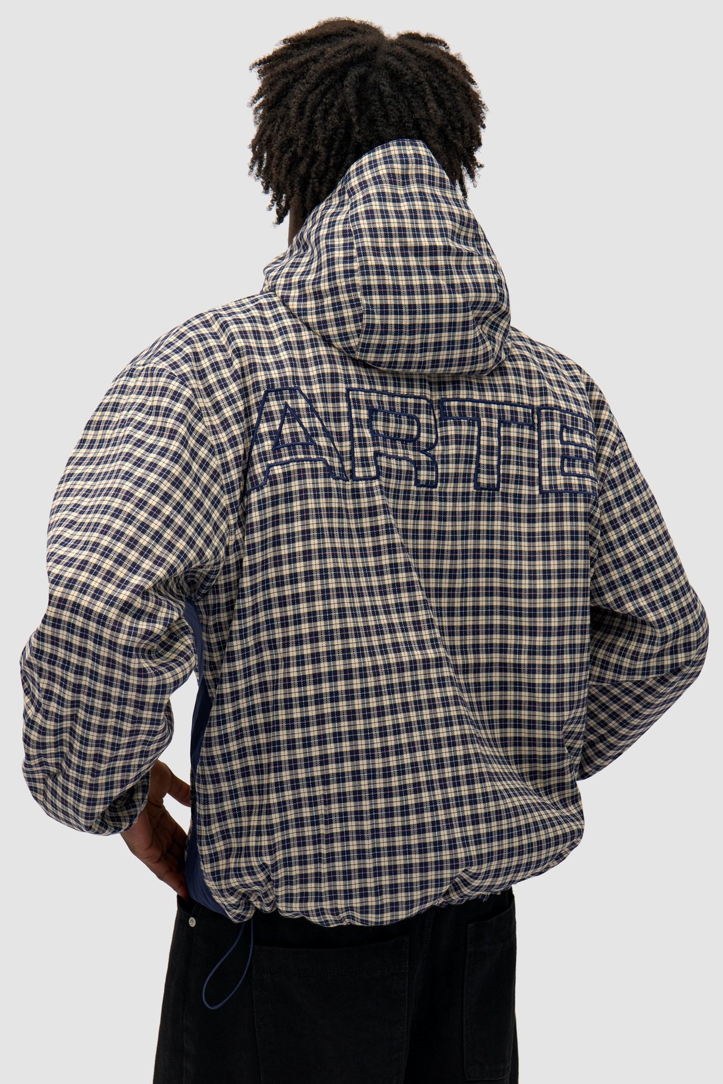Veste technique réversible à carreaux - Navy/Plaid