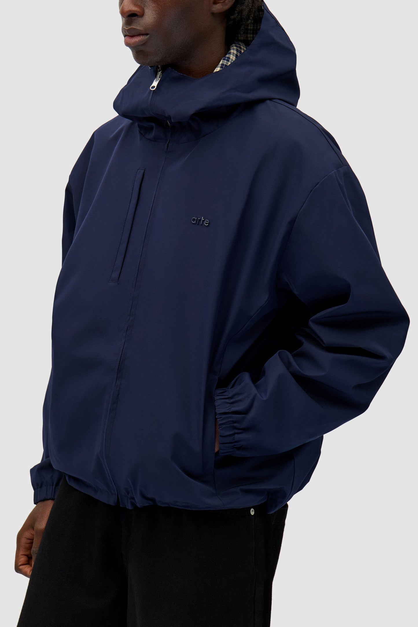 Veste technique réversible à carreaux - Navy/Plaid