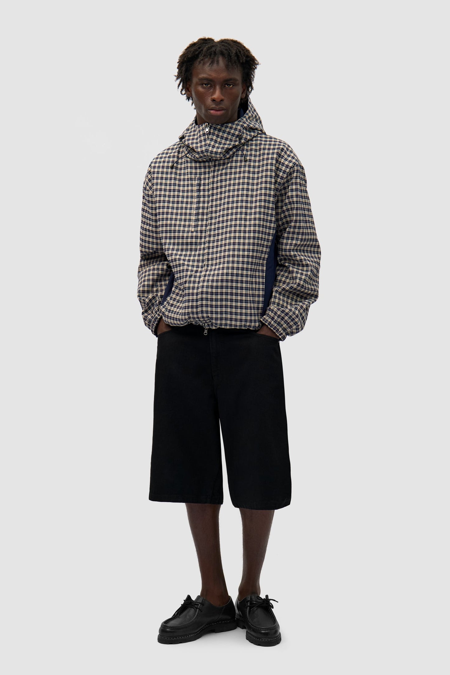 Veste technique réversible à carreaux - Navy/Plaid