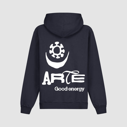 Back Sun & Moon Hoodie - Marine