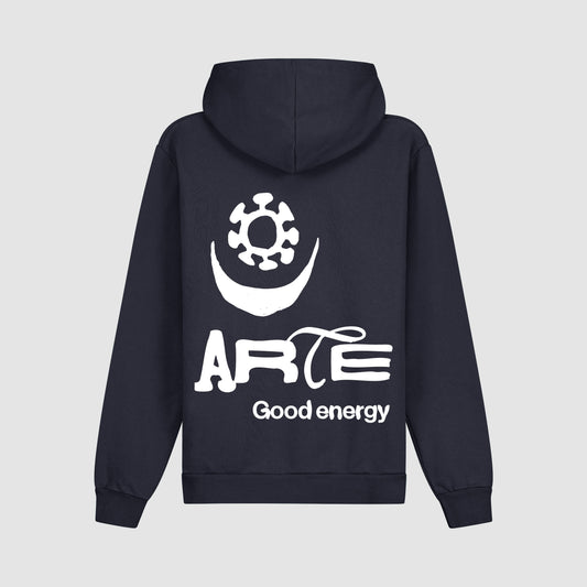 Back Sun & Moon Hoodie - Marine