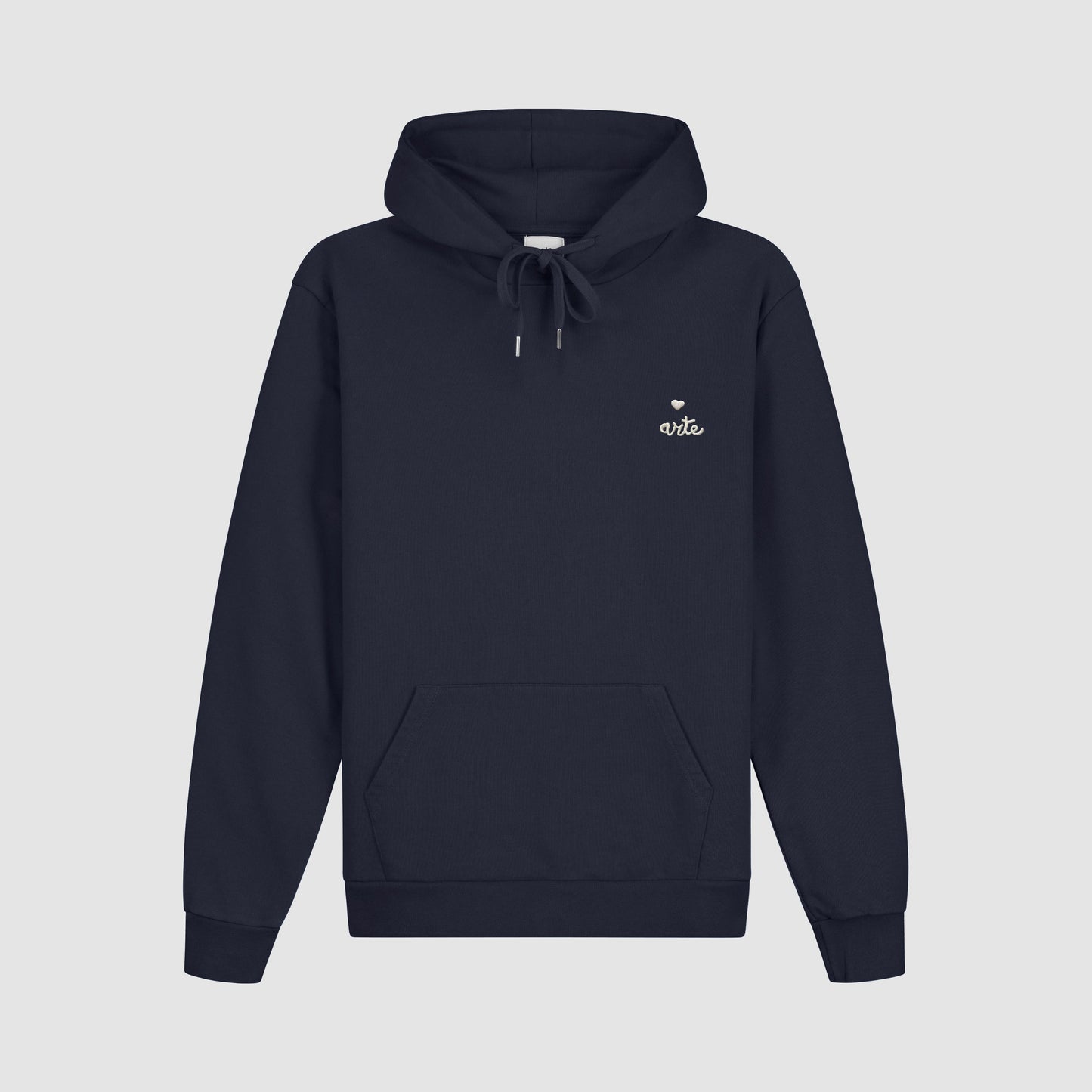 Sweat à capuche avec logo en forme de cœur - Marine