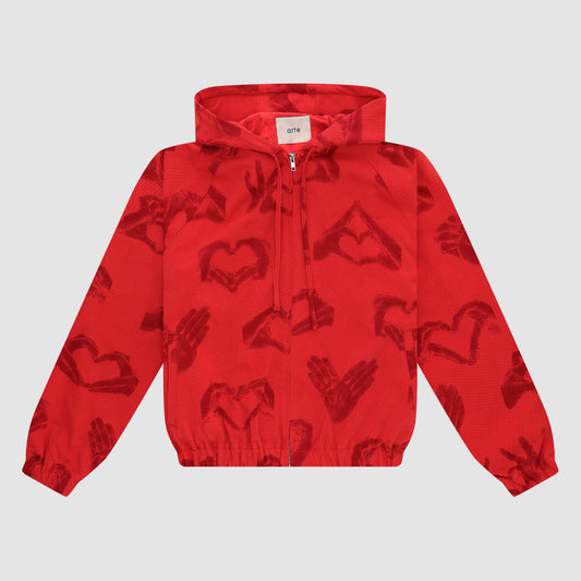 Veste imprimée Hands - Rouge